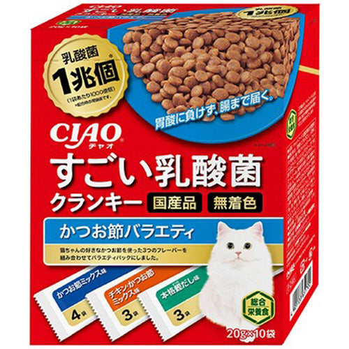 いなば すごい乳酸菌クランキー かつお節バラエティ BOX 20g×10袋(1ケース12箱)