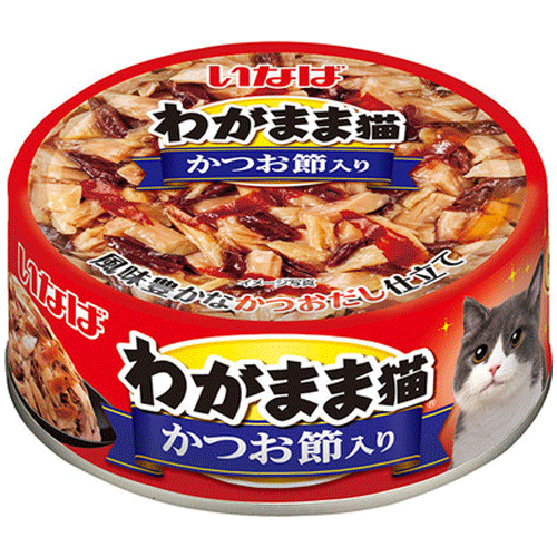 いなば わがまま猫 かつお節入り かつお・まぐろ 115g×48缶