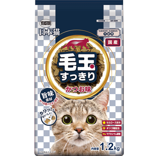 イースター 日本猫 毛玉すっきり かつお味 1.2kg×18袋