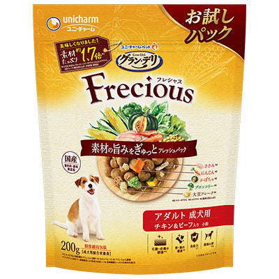 ユニ・チャーム グラン・デリ フレシャス アダルト成犬用 チキン&ビーフ入り 200g×8袋