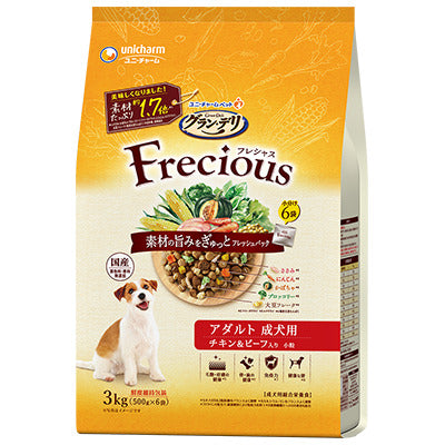 ユニ・チャーム グラン・デリ フレシャス アダルト成犬用 チキン&ビーフ入り 3kg(500g×6袋)×4袋