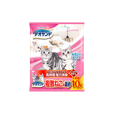 ユニ・チャーム デオサンド 複数ねこ用紙砂 10ℓ×5袋