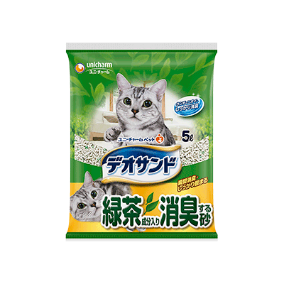 ユニ・チャーム デオサンド 緑茶成分入り消臭する砂 5ℓ×4袋