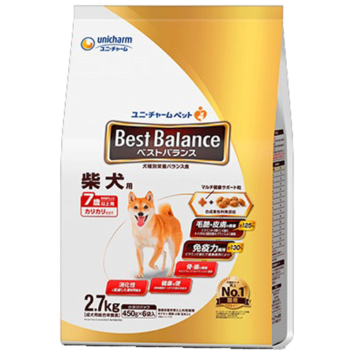 ユニ・チャーム ベストバランス カリカリ仕立て 柴犬用 7歳以上用 4kg(500g×8袋)×3袋