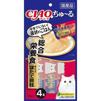 いなば CIAO ちゅーる 総合栄養食 まぐろ&ほたて貝柱 14g×4本入り(1ケース48袋)
