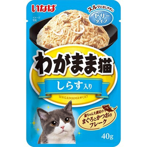 いなば わがまま猫 まぐろパウチ しらす入り 40g×96袋