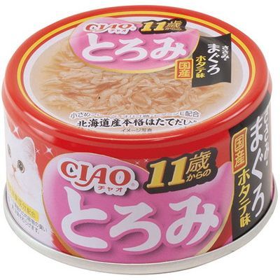 いなば CIAO とろみ 11歳からのささみ・まぐろ ホタテ味 80g×48缶