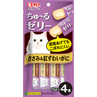 いなば CIAO スティック ささみ&紅ずわいがに 15g×4本入り(1ケース48袋)