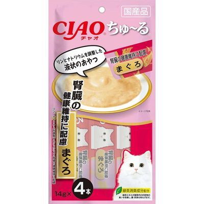 いなば CIAO ちゅーる 腎臓の健康維持に配慮 まぐろ 14g×4本入り(1ケース48袋)