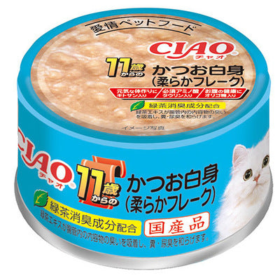いなば CIAO 11歳からのかつお白身(柔らかフレーク) 85g×48缶