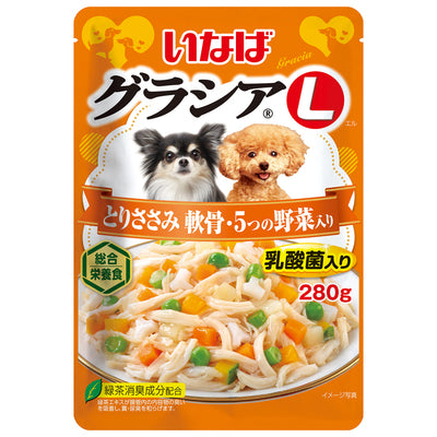 いなば グラシアL とりささみ 軟骨・5つの野菜入り 280g×24袋