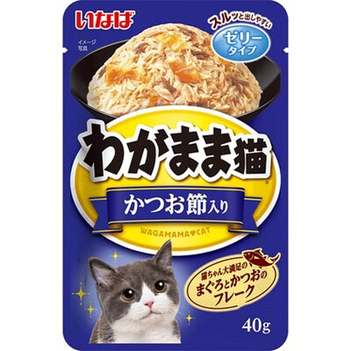いなば わがまま猫 まぐろパウチ かつお節入り 40g×96袋