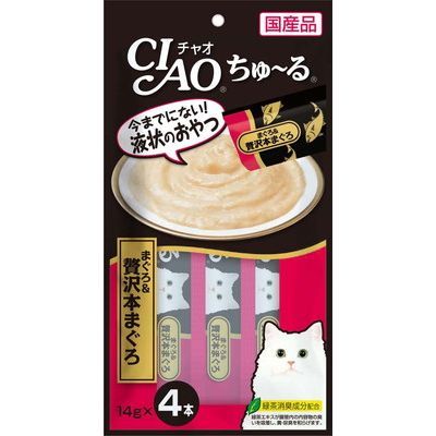 いなば CIAO ちゅーる まぐろ&贅沢本まぐろ 14g×4本入り(1ケース48袋)