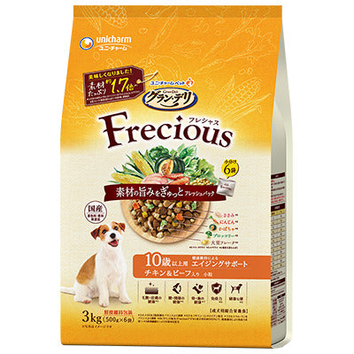 ユニ・チャーム グラン・デリ フレシャス 10歳以上用 チキン&ビーフ入り 3kg(500g×6袋)×4袋