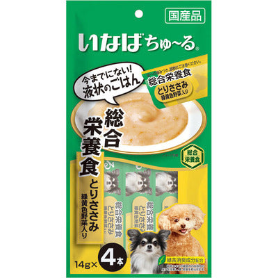 いなば ちゅーる 総合栄養食 とりささみ 緑黄色野菜入り 14g×4本入り(1ケース48袋)