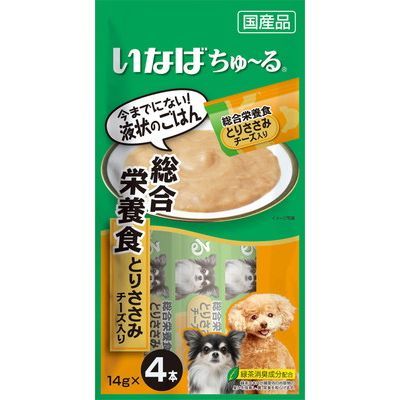 いなば ちゅーる 総合栄養食 とりささみ チーズ入り 14g×4本入り(1ケース48袋)