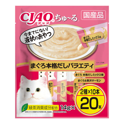 いなば CIAO ちゅーる まぐろ本格だしバラエティ 14g×20本入り(1ケース16袋)
