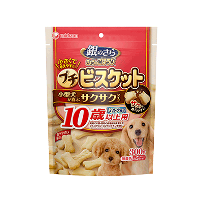 ユニ・チャーム 銀のさら きょうのごほうび プチビスケット 10歳以上用 ミルク風味 300g×20袋