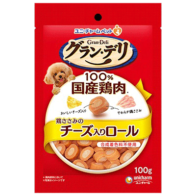 ユニ・チャーム グラン・デリ きょうのごほうび 鶏ささみのチーズ入りロール 100g×36袋