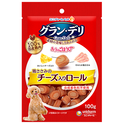 ユニ・チャーム グラン・デリ きょうのごほうび 鶏ささみのチーズ入りロール 100g×36袋