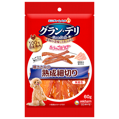 ユニ・チャーム グラン・デリ きょうのごほうび 鶏ささみの熟成細切り 60g×36袋