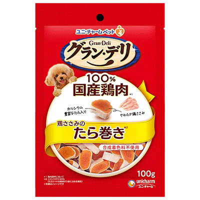 ユニ・チャーム グラン・デリ きょうのごほうび 鶏ささみのたら巻き 100g×36袋