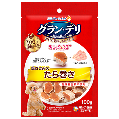 ユニ・チャーム グラン・デリ きょうのごほうび 鶏ささみのたら巻き 100g×36袋