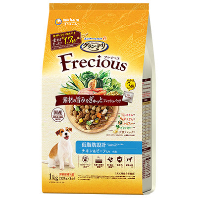 ユニ・チャーム グラン・デリ フレシャス アダルト成犬用 低脂肪設計 チキン&ビーフ入り 1kg(334g×3袋)×8袋