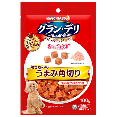 ユニ・チャーム グラン・デリ きょうのごほうび 鶏ささみのうまみ角切り 100g×36袋