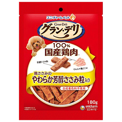 ユニ・チャーム グラン・デリ きょうのごほうび 鶏ささみのやわらか芳醇ささみ粒入り 180g×36袋