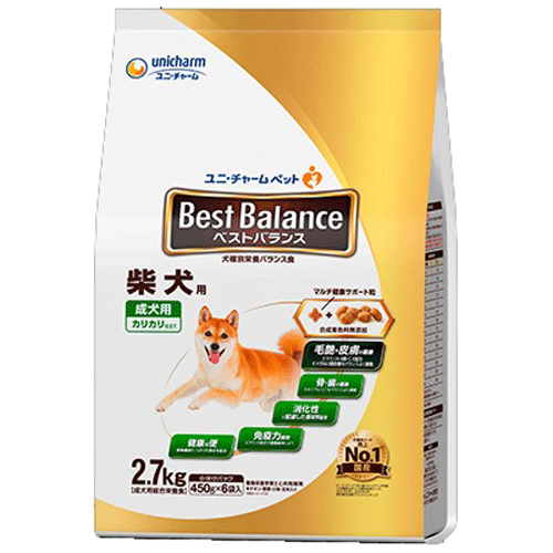 ユニ・チャーム ベストバランス カリカリ仕立て 柴犬用 2.7kg(450g×6袋)×4袋