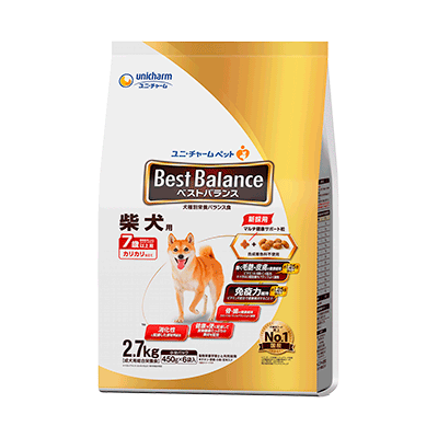 ユニ・チャーム ベストバランス カリカリ仕立て 柴犬用 7歳以上用 2.7kg(450g×6袋)×4袋