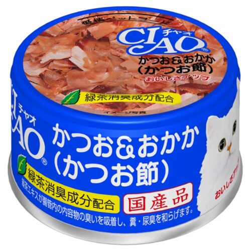 いなば CIAO ホワイティ かつお＆おかか（かつお節）85g×48缶