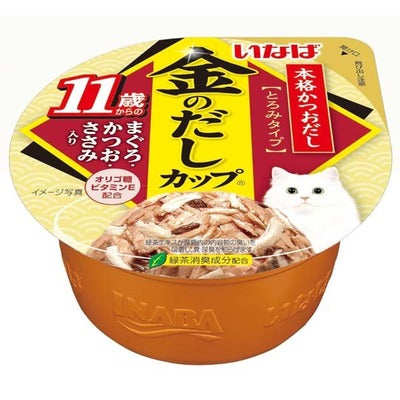 いなば 金のだしカップ 11歳からのまぐろ・かつお・ささみ入り 70g×48個