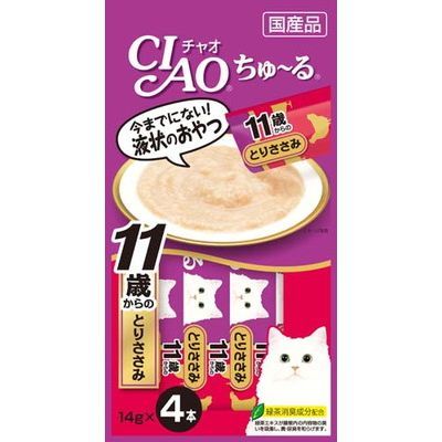 いなば CIAO ちゅーる 11歳からのとりささみ 14g×4本入り(1ケース48袋)