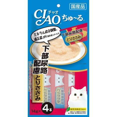いなば CIAO ちゅーる 下部尿路配慮 とりささみ 14g×4本入り(1ケース48袋)