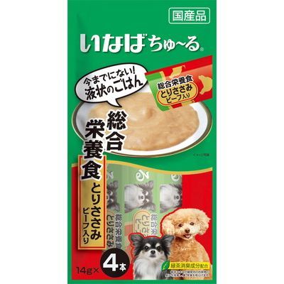 いなば ちゅーる 総合栄養食 とりささみ ビーフ入り 14g×4本入り(1ケース48袋)