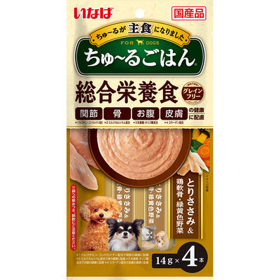 いなば ちゅーるごはん とりささみ＆鶏軟骨・緑黄色野菜 14g×4本入り(1ケース48袋)