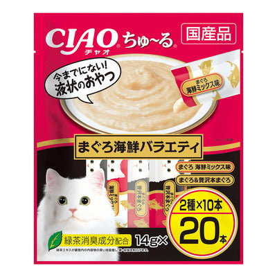 いなば CIAO ちゅーる まぐろ海鮮バラエティ 14g×20本入り(1ケース16袋)