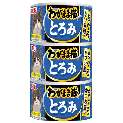 いなば わがまま猫 とろみ まぐろ かつお節入り 140g×3缶(1ケース54缶)