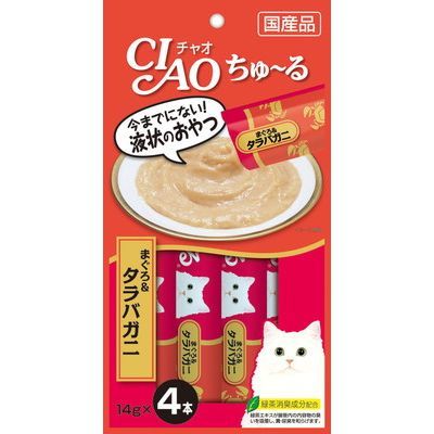 いなば CIAO ちゅーる まぐろ＆タラバガニ 14g×4本入り(1ケース48袋)