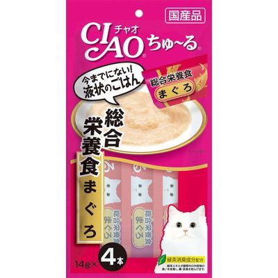 いなば CIAO ちゅーる 総合栄養食 まぐろ 14g×4本入り(1ケース48袋)