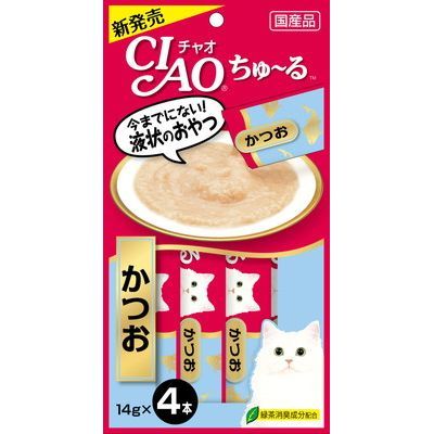 いなば CIAO ちゅーる かつお 14g×4本入り(1ケース48袋)