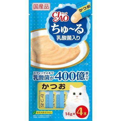 いなば CIAO ちゅーる 乳酸菌入り かつお 14g×4本入り(1ケース48袋)