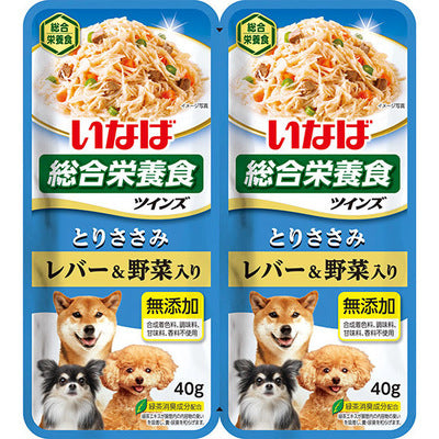 いなば ツインズ とりささみ レバー・野菜入り40g×2パック(1ケース48セット)