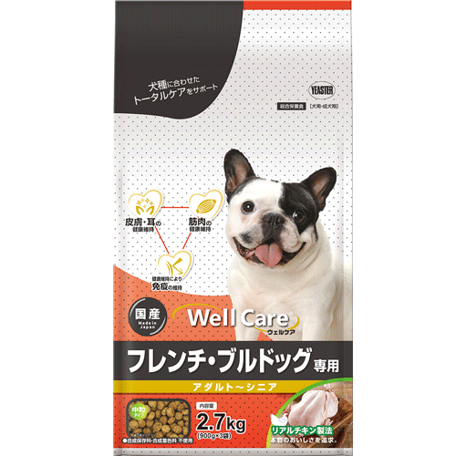 イースター ウェルケア フレンチ・ブルドッグ専用 アダルト～シニア 2.7kg(900g×3袋)×4袋