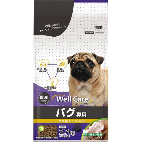 イースター ウェルケア パグ専用 アダルト～シニア 2.7kg(900g×3袋)×8袋