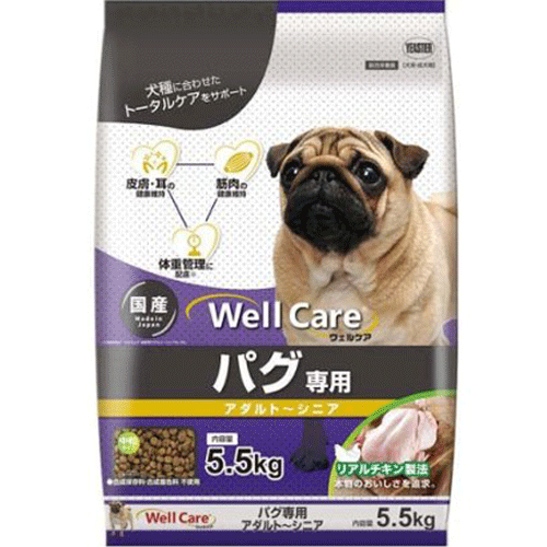 イースター ウェルケア パグ専用 アダルト～シニア 5.5kg×5袋