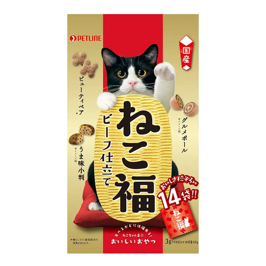 ペットライン ねこ福 ビーフ仕立て 42g(3g×14袋)×48袋